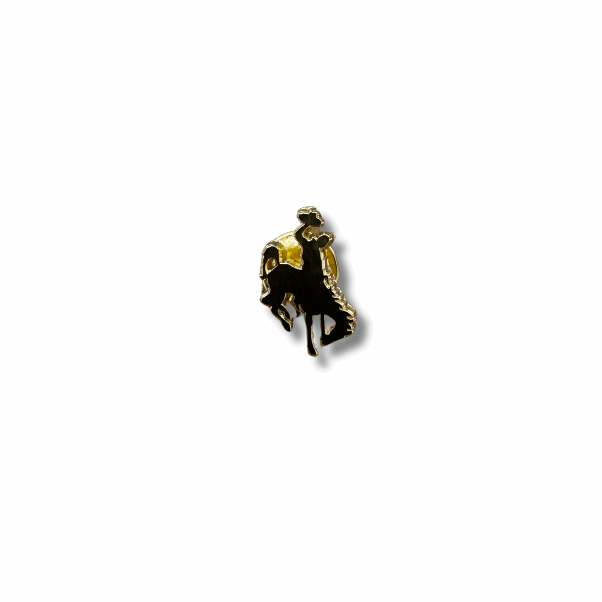 Wyoming Cowboys Bucking Horse Metal Lapel Pin - Gold