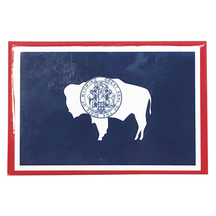 wyoming state flag rectangluar magnet