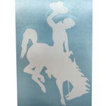 Wyoming Cowboys 6" Bucking Horse Decal - White