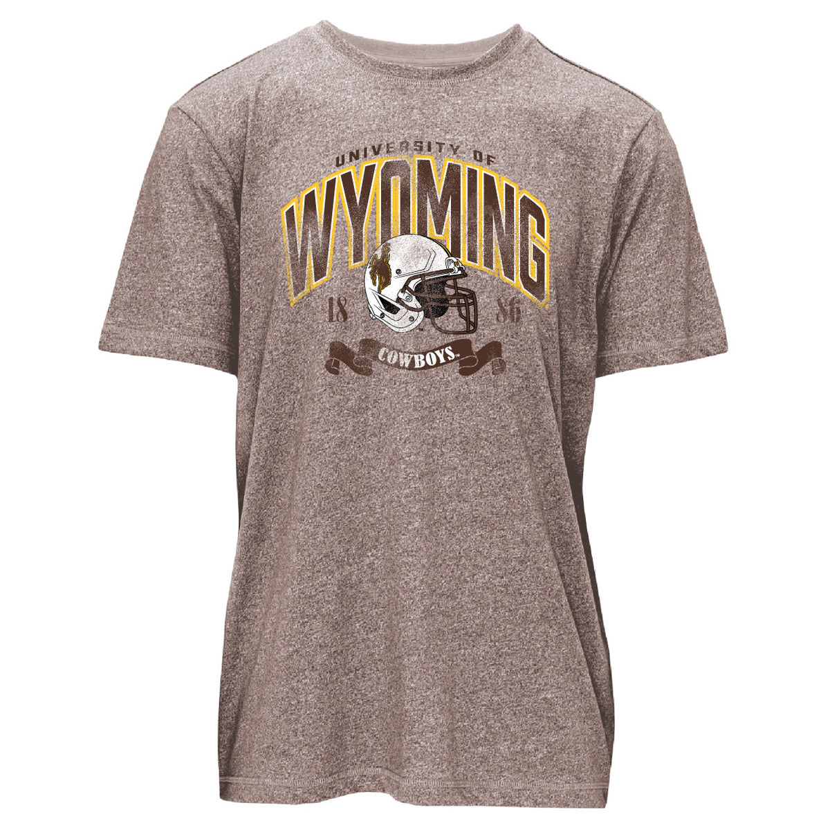 Wyoming Cowboys Comeback Helmet S/S Tee - Walnut