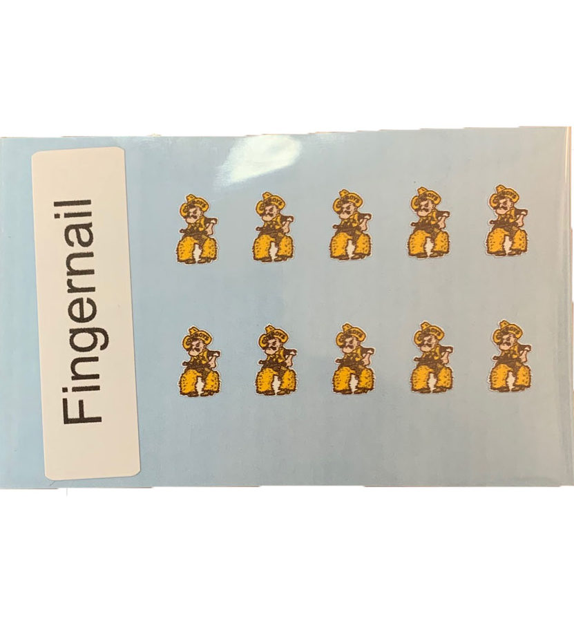 Wyoming Cowboys Pistol Pete Fingernail Art
