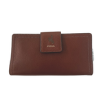 B/H TAB CLUTCH BROWN FOSSIL