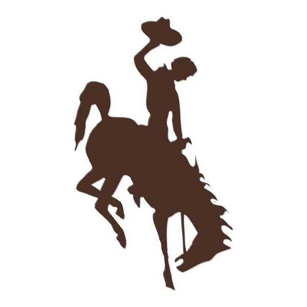 wyoming cowboys bucking horse wall art