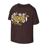 Wyoming Cowboys Toddler Glitter S/S Tee - Brown