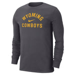 Wyoming Cowboys Nike DriFit Cotton L/S Tee - Anthracite