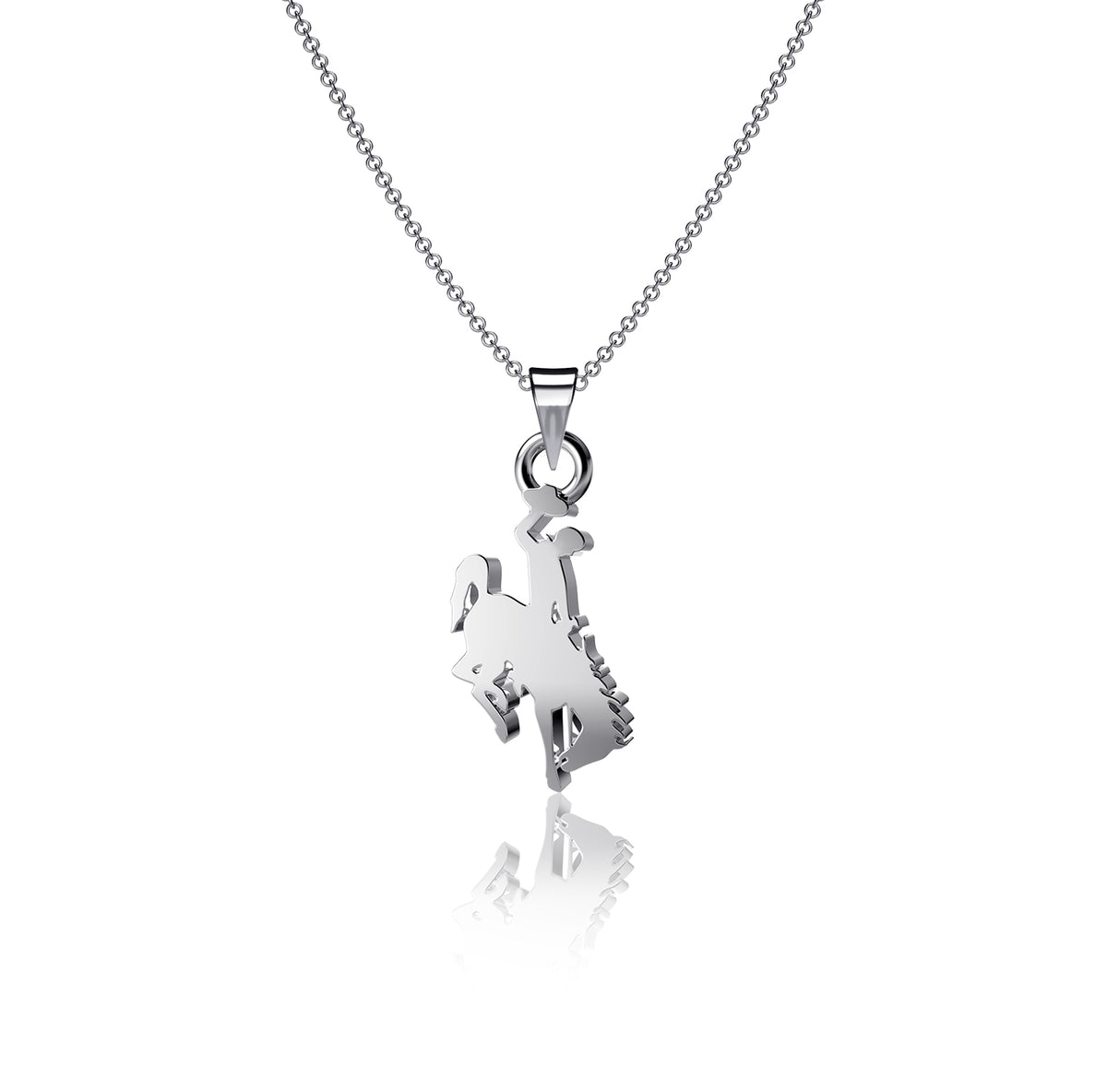 Wyoming Cowboys B/H Pendant Necklace - Silver