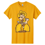 Wyoming Cowboys Pistol Pete S/S Tee - Gold