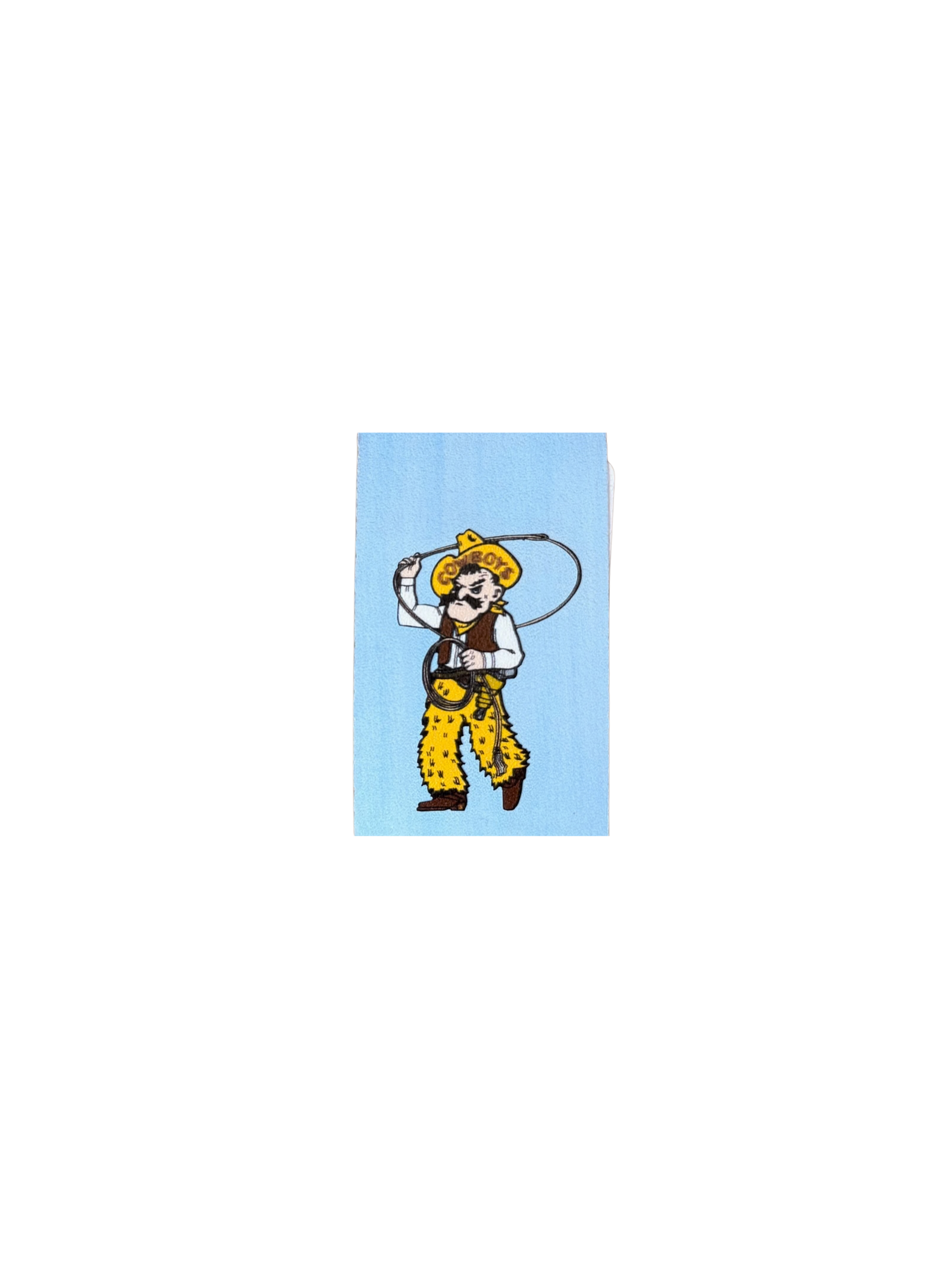 1.7 inch decal of pistol pete roping