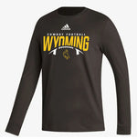 Wyoming Cowboys Adidas Football Pregame L/S Tee - Brown