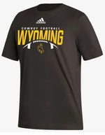 Wyoming Cowboys Adidas Football Pregame S/S Tee - Brown