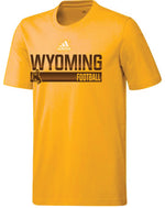 Wyoming Cowboys Adidas Football Pregame S/S Tee - Gold