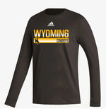 Wyoming Cowboys Adidas Fresh L/S Tee - Brown
