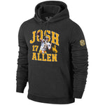Wyoming Cowboys Josh Allen #17 Hooded Sweatshirt - Hea. Black