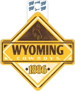 Wyoming Cowboys 1886 Sam Hill Decal - Brown/Gold