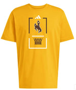 Wyoming Cowboys Adidas Basketball S/S Tee - Gold