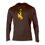 Wyoming Cowboys Adidas Hooded L/S - Brown