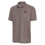 Wyoming Cowboys Antigua Trellis Polo - Coffee/White