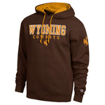 Wyoming Cowboys B/H Champion Hooded Sweatshirt - Gold