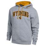 Wyoming Cowboys B/H Champion Hooded Sweatshirt - Heather
