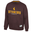Wyoming Cowboys B/H Chef Crewneck Sweatshirt - Brown