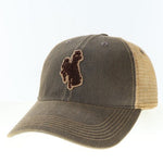 Wyoming Cowboys B/H Chenille Felt Adjustable Hat - Grey