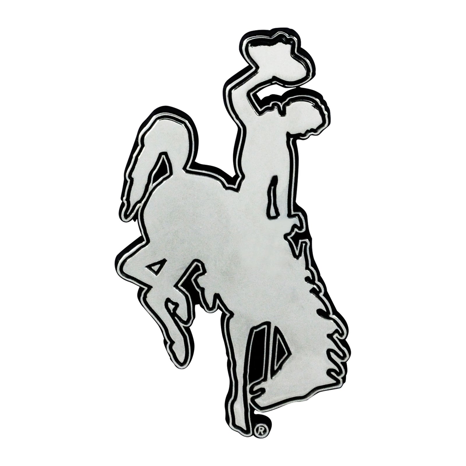 Black and white logo of a horse on a white background
