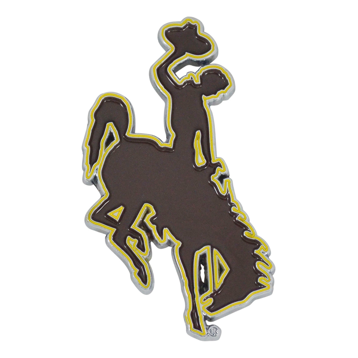 Wyoming Cowboys B/H Color Emblem - Brown/Gold