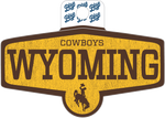 Wyoming Cowboys B/H Stupefy Decal - Brown/Gold