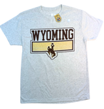 Wyoming Cowboys Box B/H Superlux S/S Tee - Heather White