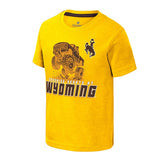 Wyoming Cowboys Crushing Hearts Toddler S/S Tee - Gold