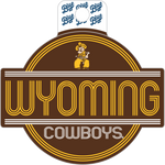 Wyoming Cowboys Pistol Pete Stripes Decal - Brown/Gold