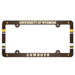 Wyoming Cowboys Plastic License Plate Frame - Brown/Gold
