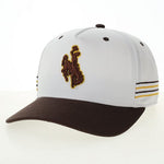Wyoming Cowboys Stripes Adjustable Hat - White/Brown