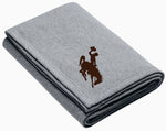 Wyoming Cowboys Sweatshirt Blanket - Grey