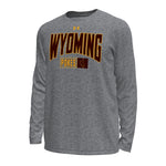 Wyoming Cowboys UA Tech Stretch L/S Tee - Castle Rock Heather