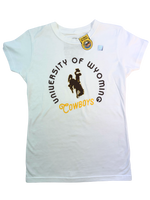 Wyoming Cowboys Women's Around S/S Tee - White