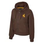 Wyoming Cowboys Women's Claire Full Zip Jacket - Brown