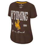 Wyoming Cowboys Women's Goes Together S/S Tee - Brown