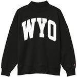 Wyoming Cowboys Women's Mockneck Crewneck - Black