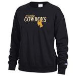 Wyoming Cowboys Women's Powerblend Crewneck - Black