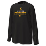Wyoming Cowboys Youth Under Armour B/H L/S Tee - Black