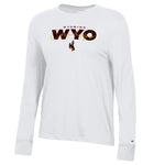 Wyoming Cowboys B/H Women's Champion L/S Tee - White