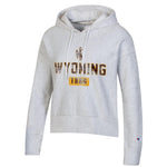 Wyoming Cowboys Women's Reverse Weave Hooded SS - Silv. Grey