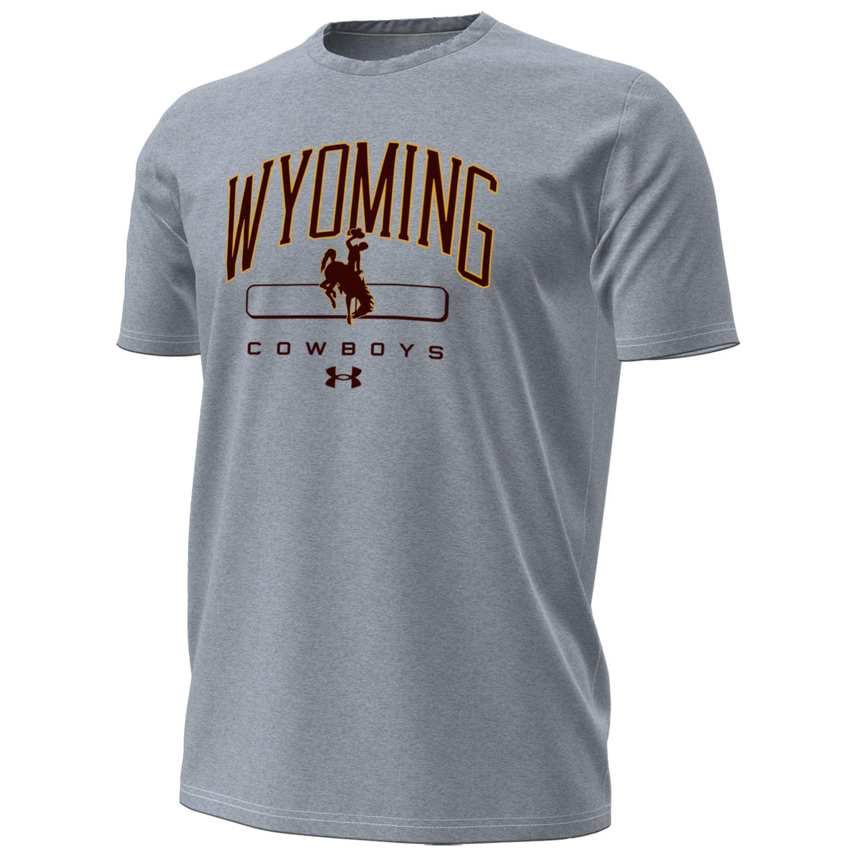 Wyoming Cowboys UA S/S Tee - Steel Heather