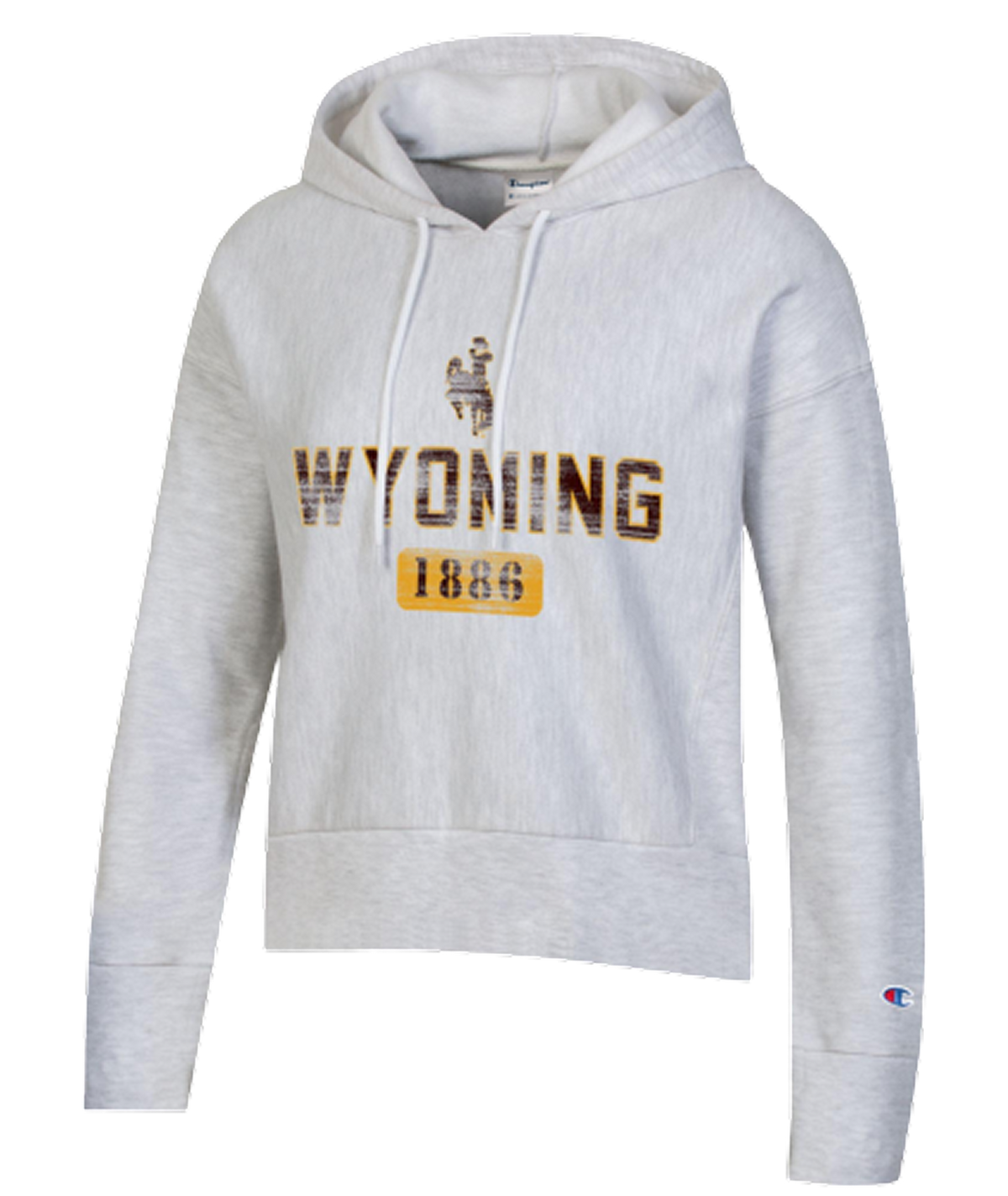 Wyoming Cowboys Women’s Reverse Weave Hooded SS – Silv. Grey