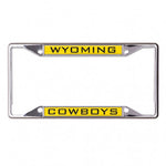 WYOM COWB GOLD LISC PLATE FRAME