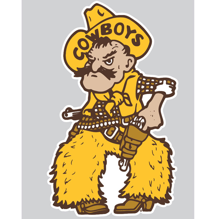 Wyoming Cowboys 6 Pistol Pete Decal University Of Wyoming Brown A