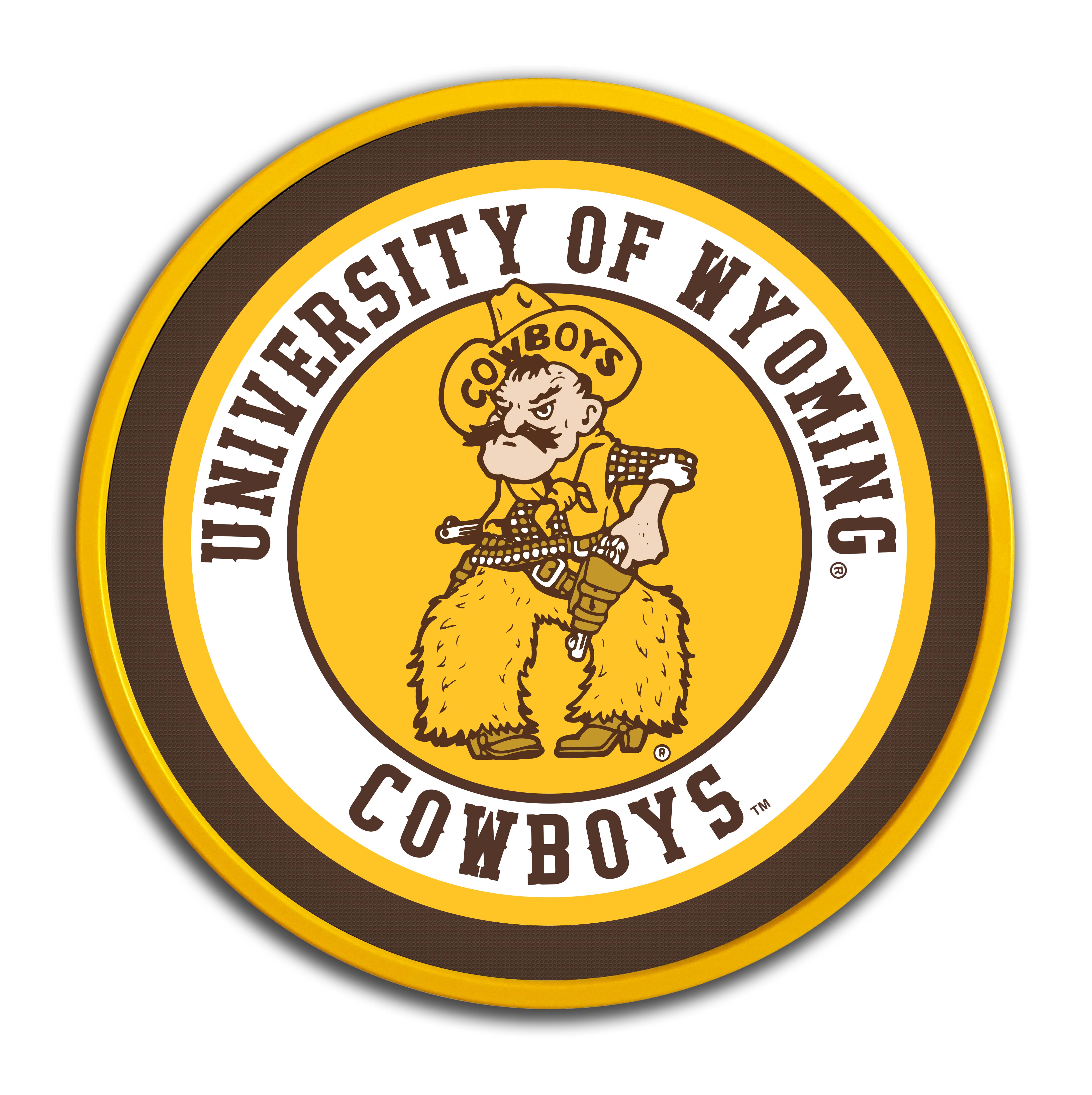 Wyoming Cowboys 17 Pistol Pete Disc Wall Sign University Of Wyoming