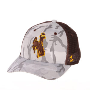 Wyoming cowboys camo adjustable hat