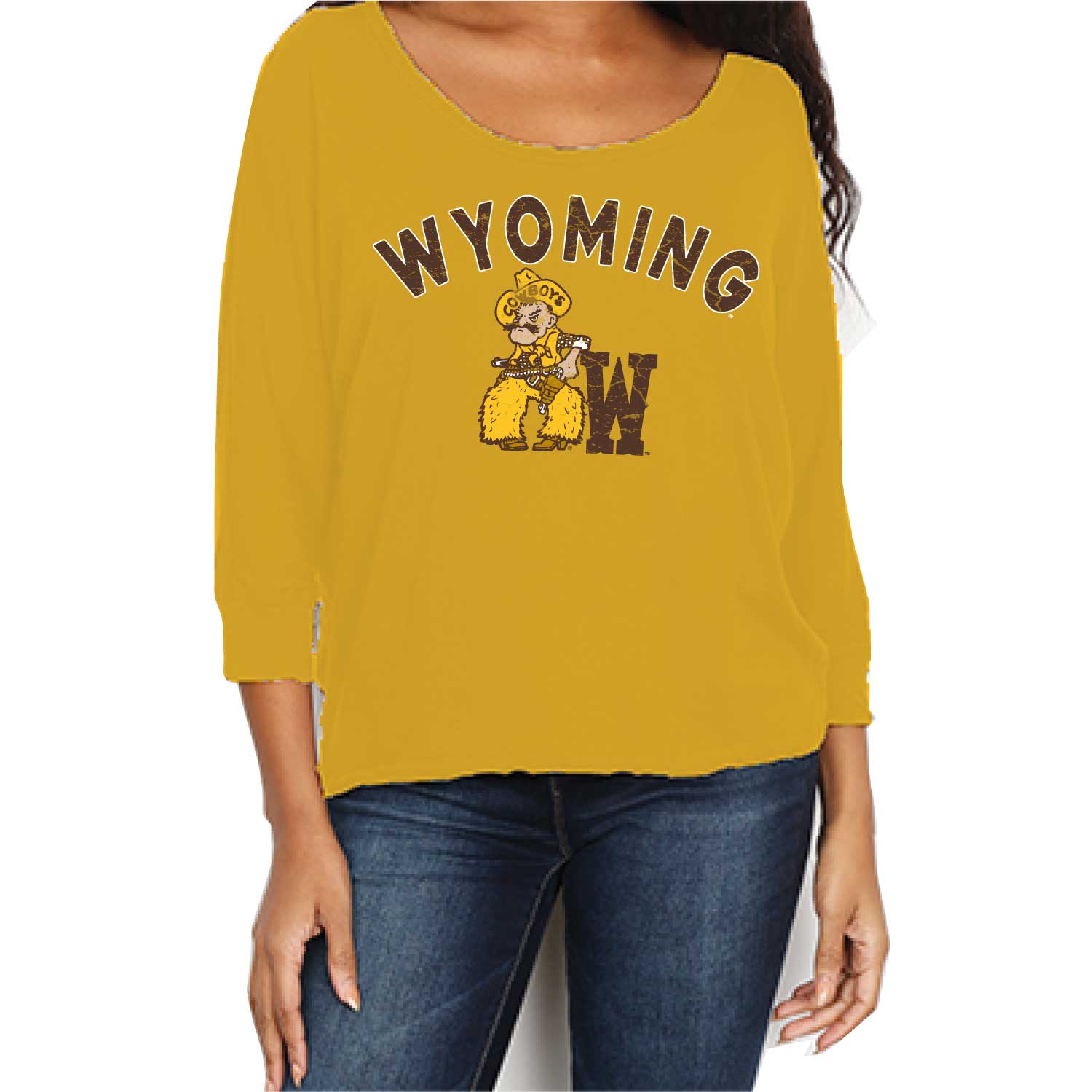 university gold shirt womens